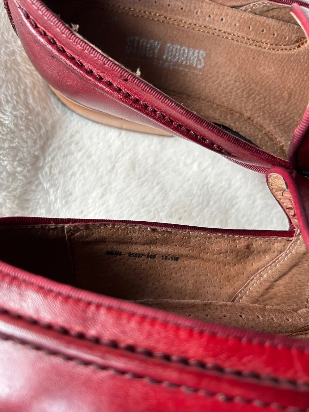 Stacy Adam’s Men's wLeather Tassel Loafers in Burgundy 10.5 W